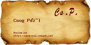 Csog Pál névjegykártya